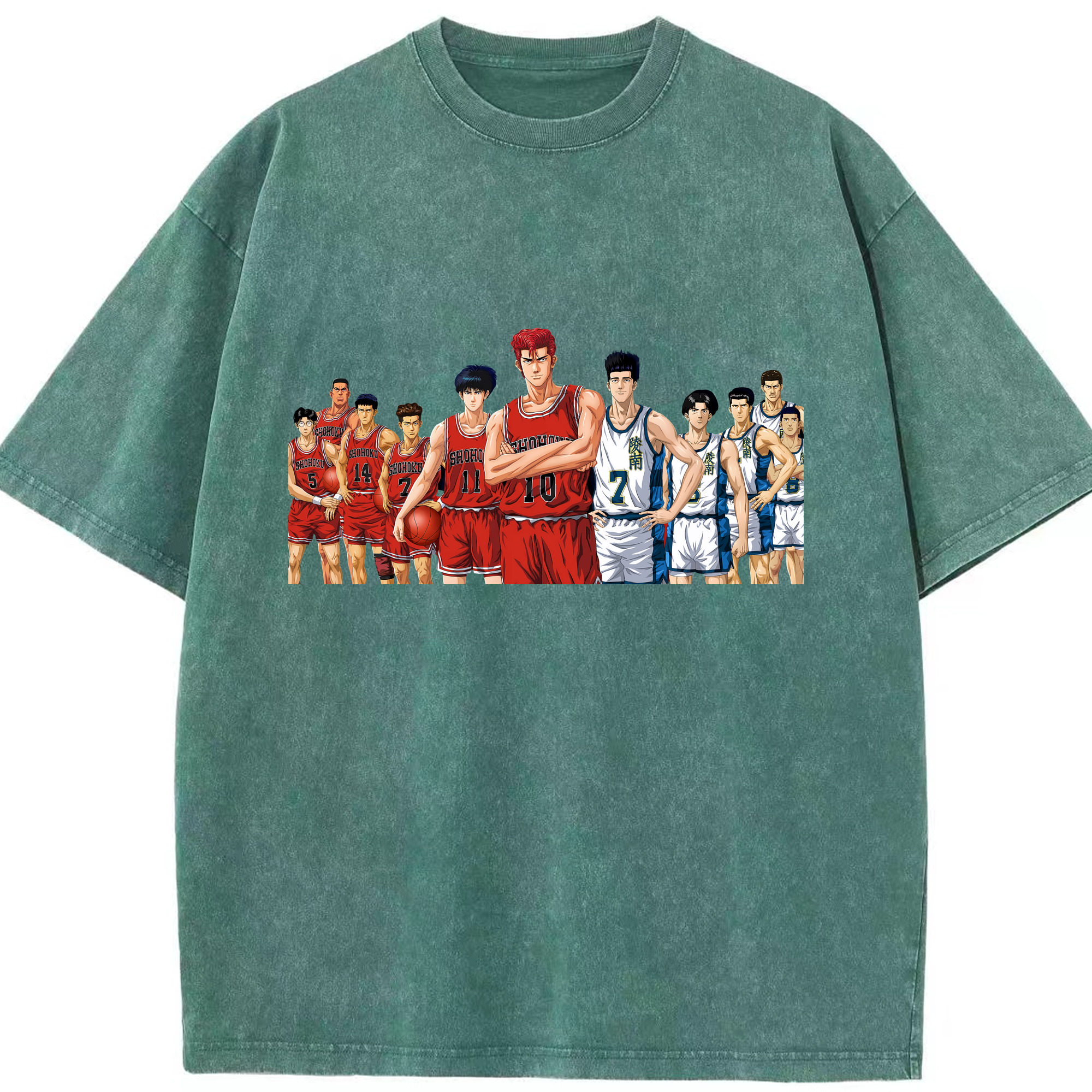 （画像用） SLAM DUNK／スラムダンク 綿100% ヴィンテージ風 半袖Tシャツ（フロントプリント）